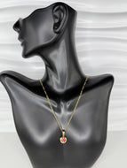14K Solid Gold Evil Eye Pendant Necklace size 18 and 20