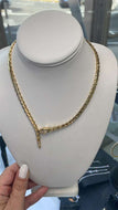 18K Solid Gold Statement Necklace