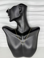 14K Solid Gold Butterfly Pendant Necklace