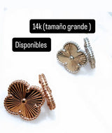 14K Gold Flower Earrings – Large Size
