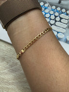 10K Solid Gold Figaro Chain Bracelet