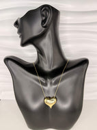14K Solid Gold Heart Necklace